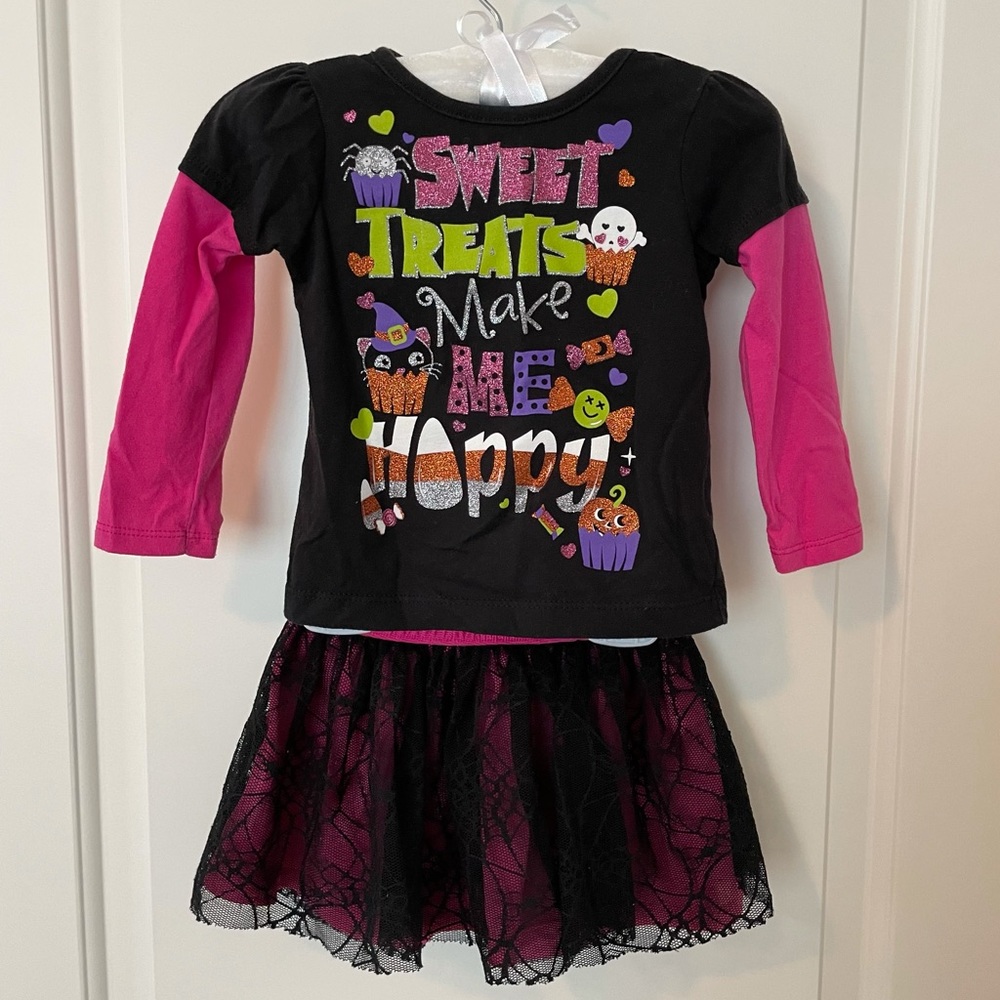 Baby Girls Halloween Skirt Outfit Faded Glory 12m